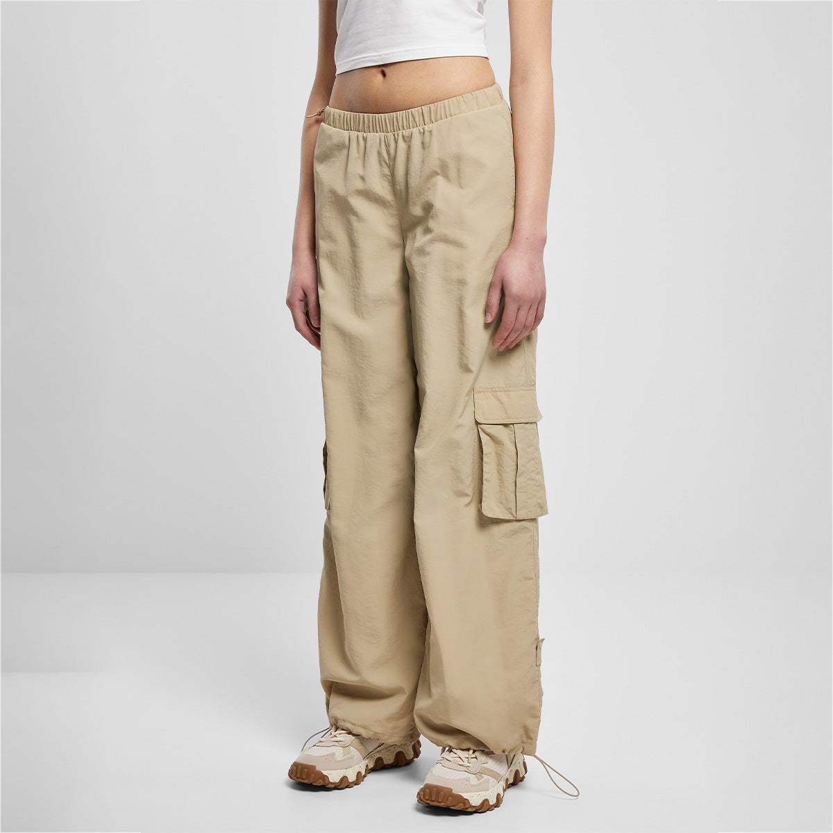 LADIES "CRINKLE NYLON" CARGOHOSE | BASICWEAR