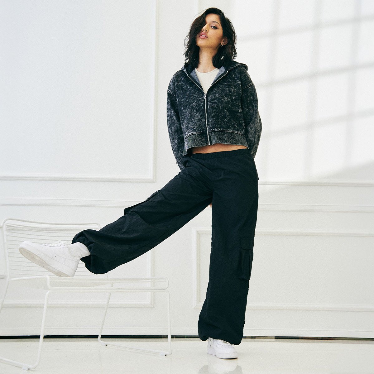 LADIES "CRINKLE NYLON" CARGOHOSE | BASICWEAR