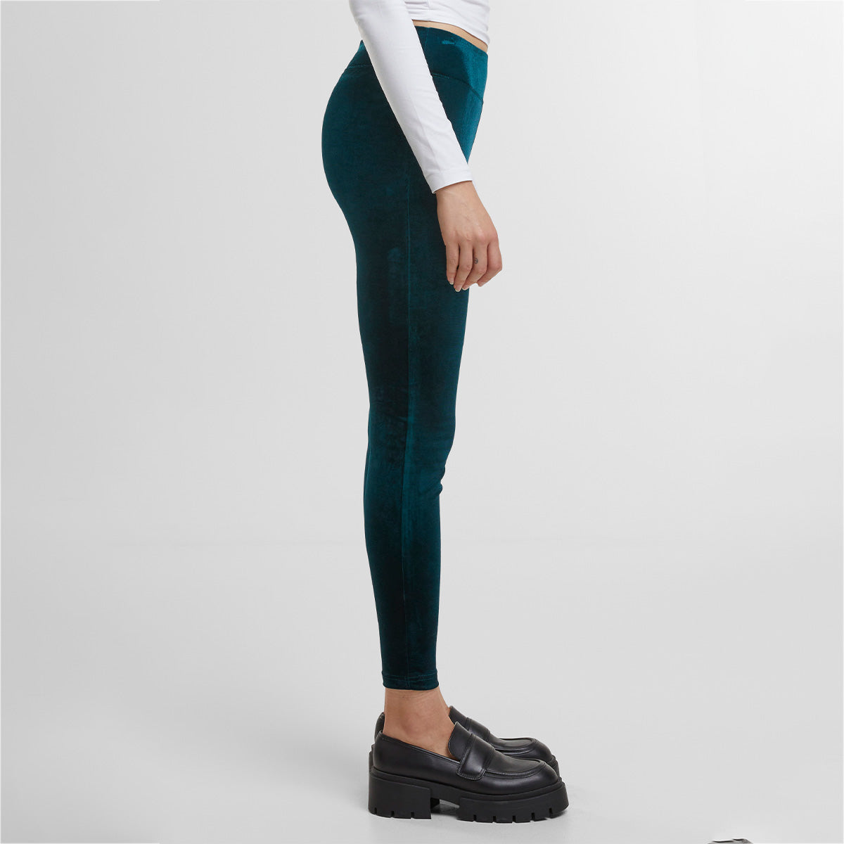 LADIES "HIGH WAIST VELVET" LEGGINGS | BASICWEAR