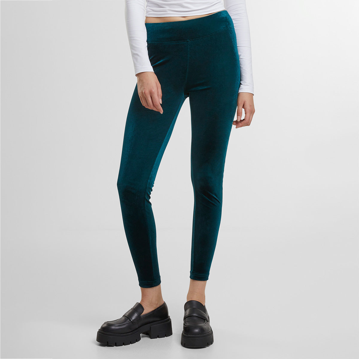 LADIES "HIGH WAIST VELVET" LEGGINGS | BASICWEAR