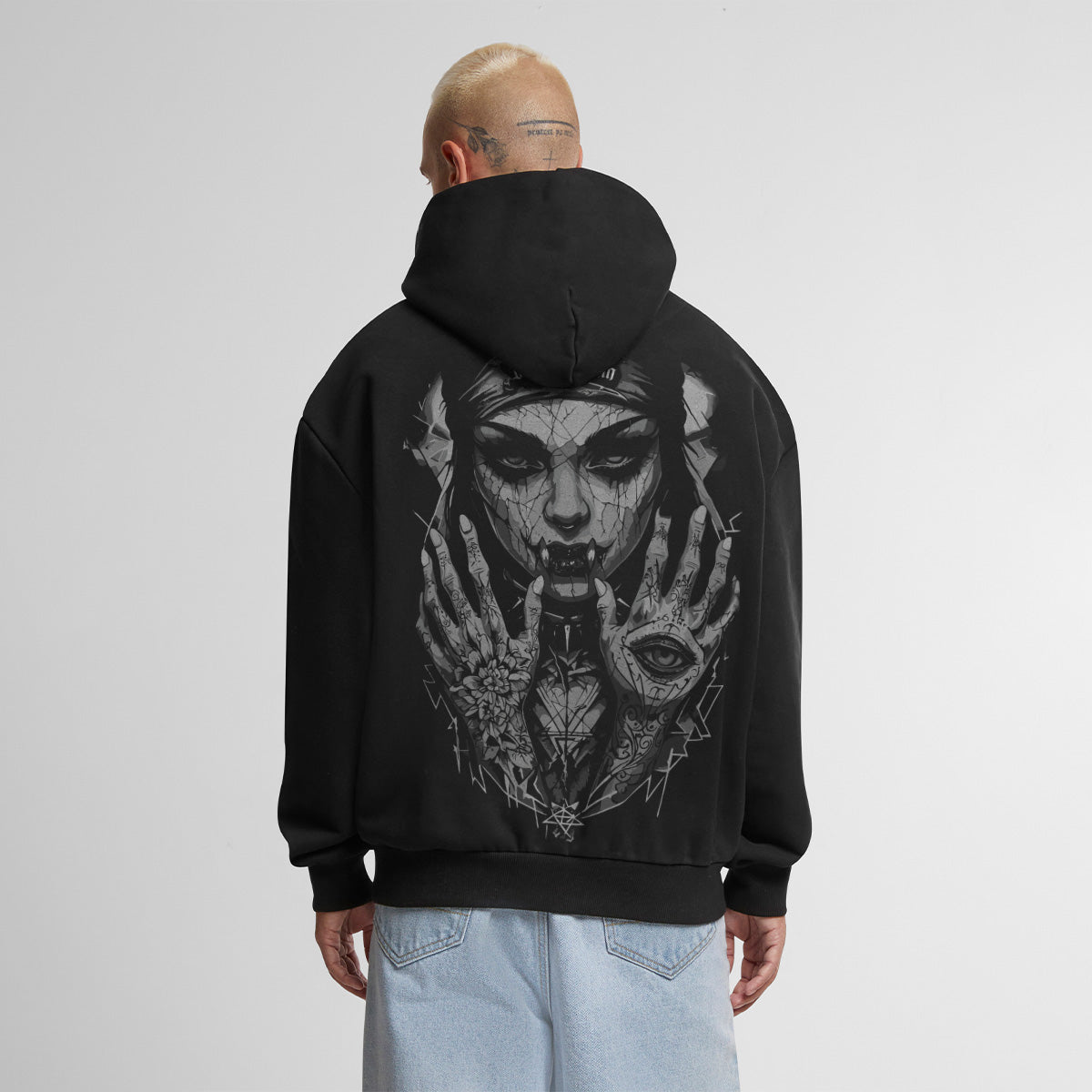 DEMONS WITHIN OVERSIZED GOTHIC HOODIE