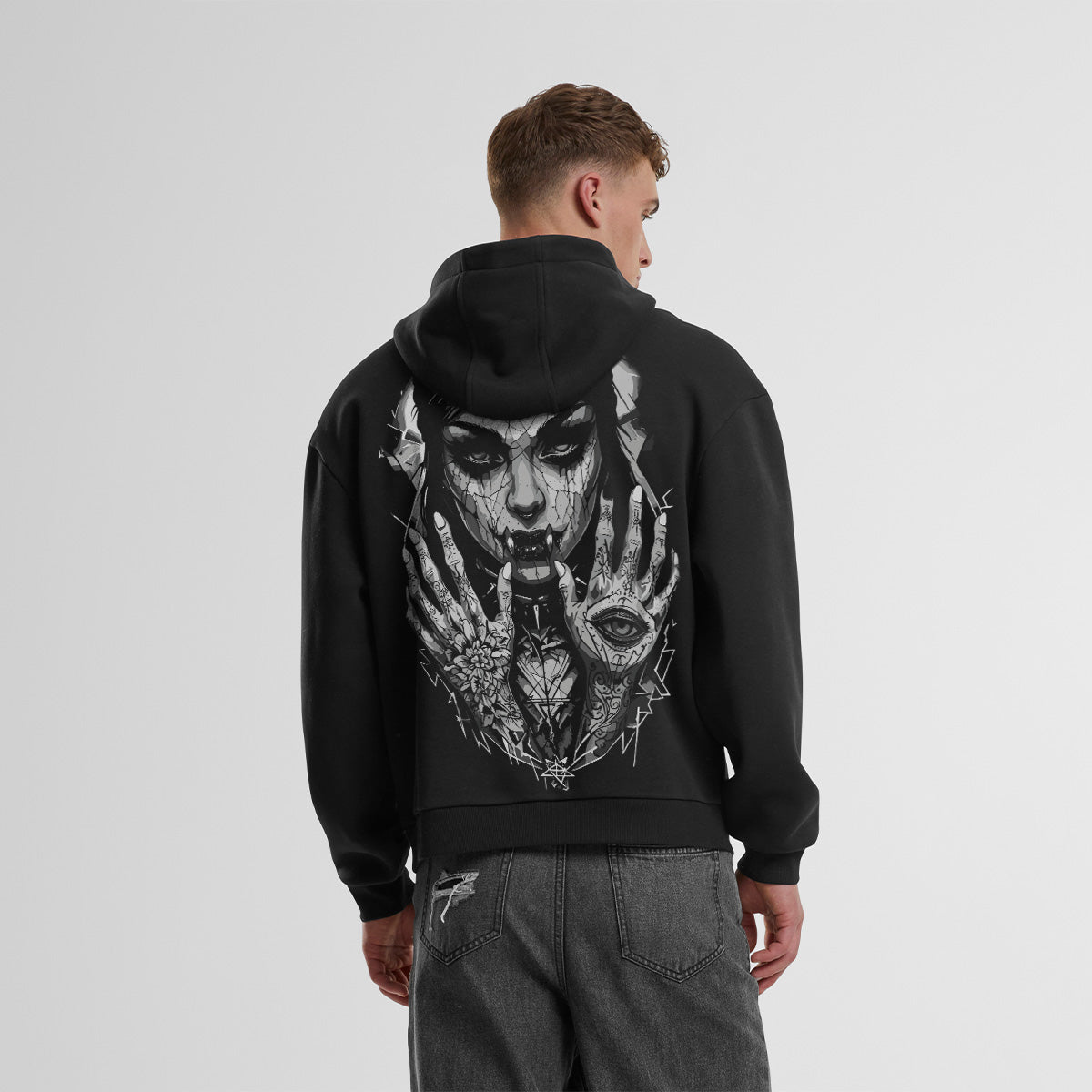 DEMONS WITHIN OVERSIZED GOTHIC HOODIE