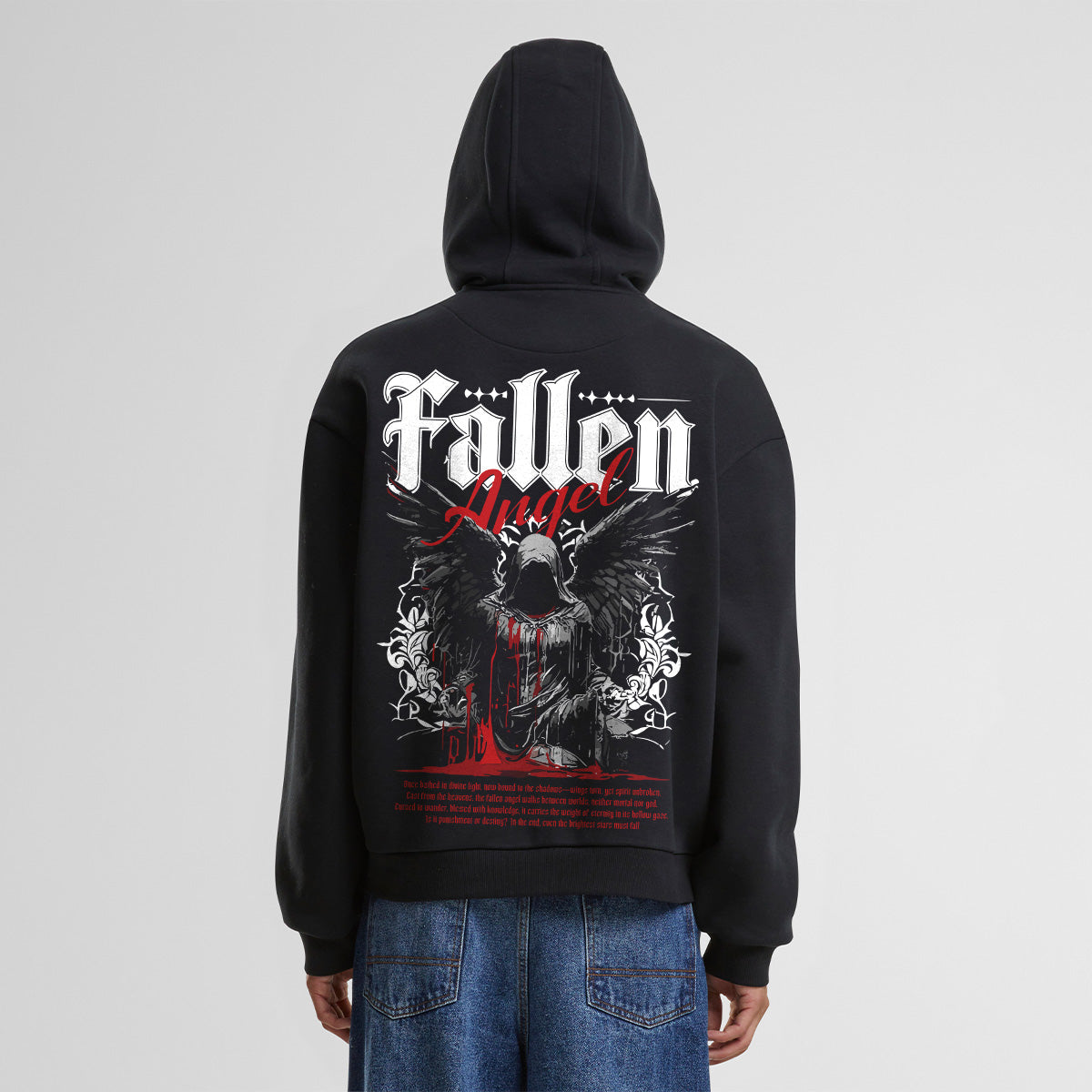 FALLEN ANGEL OVERSIZED GOTHIC HOODIE