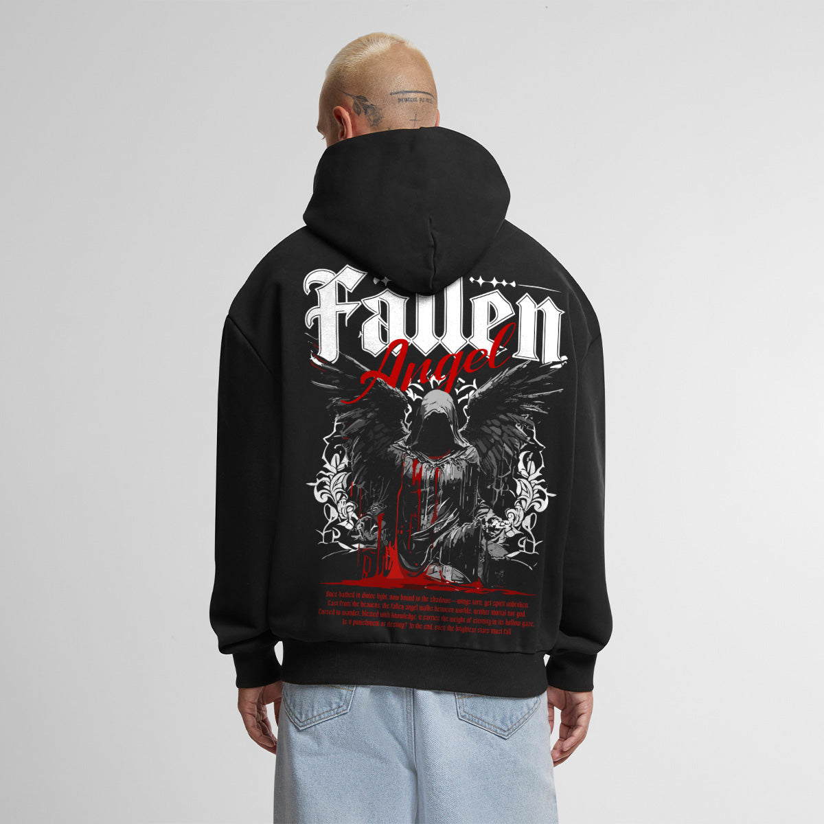 FALLEN ANGEL OVERSIZED GOTHIC HOODIE