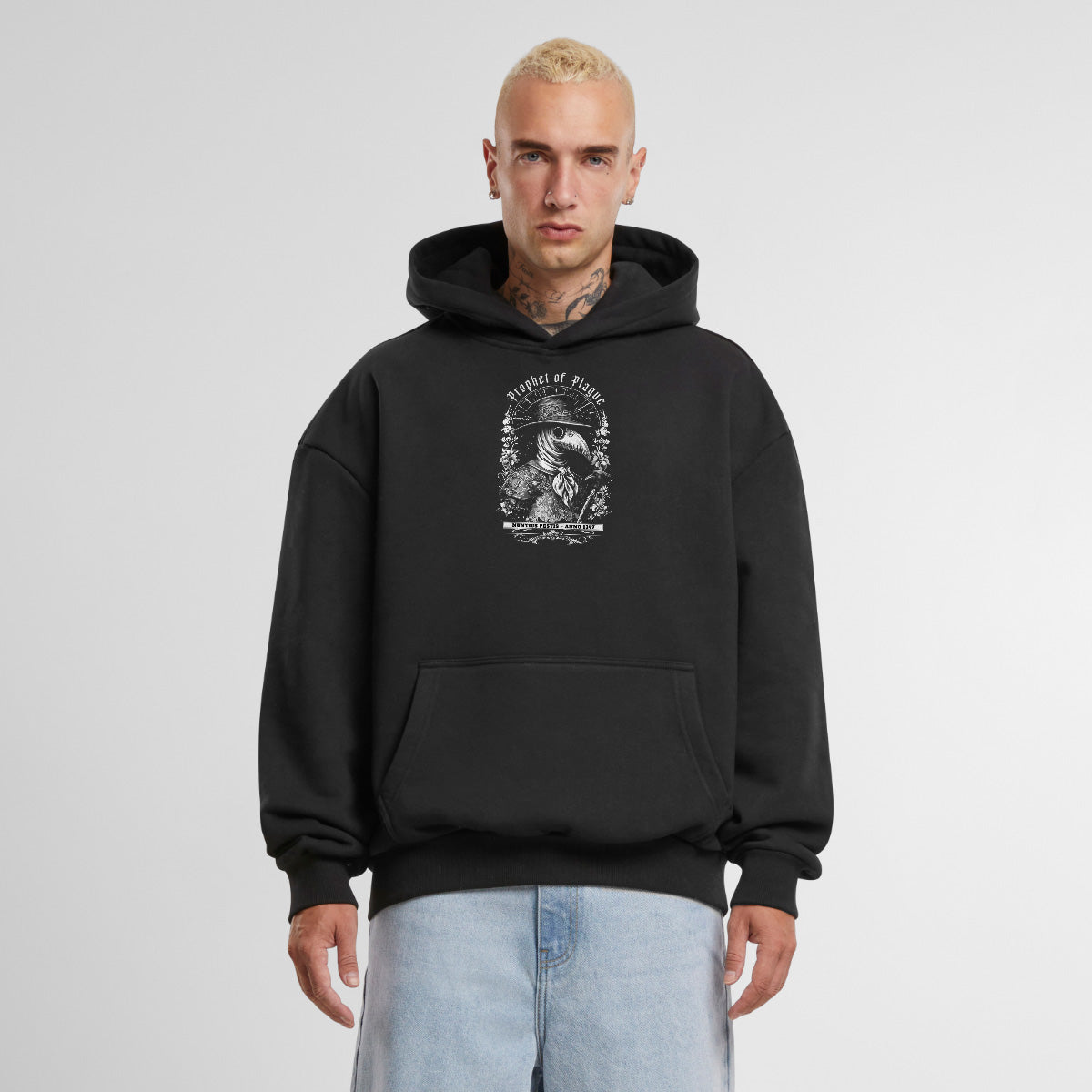 PROPHET OF PLAGUE OVERSIZED GOTHIC HOODIE