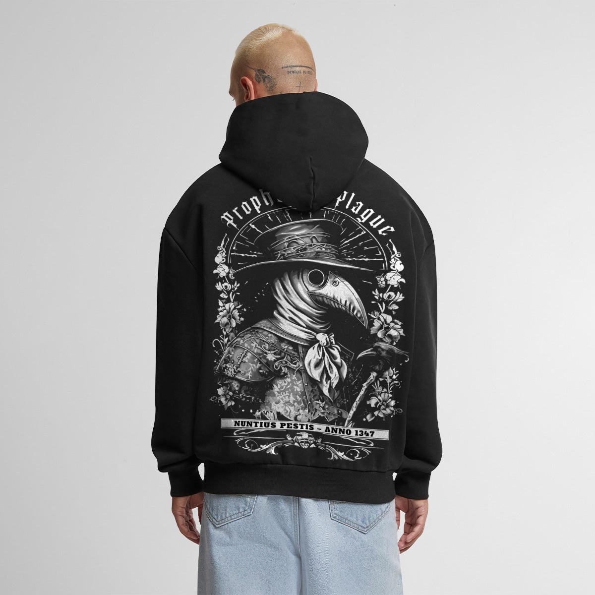 PROPHET OF PLAGUE OVERSIZED GOTHIC HOODIE