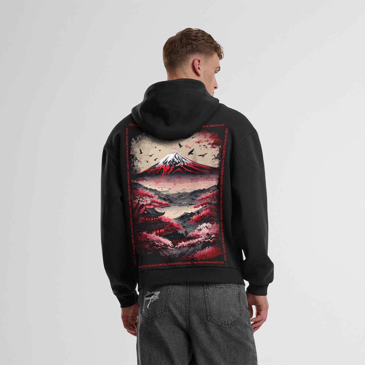 BREATHING MOUNTAIN OVERSIZED JAPAN HOODIE