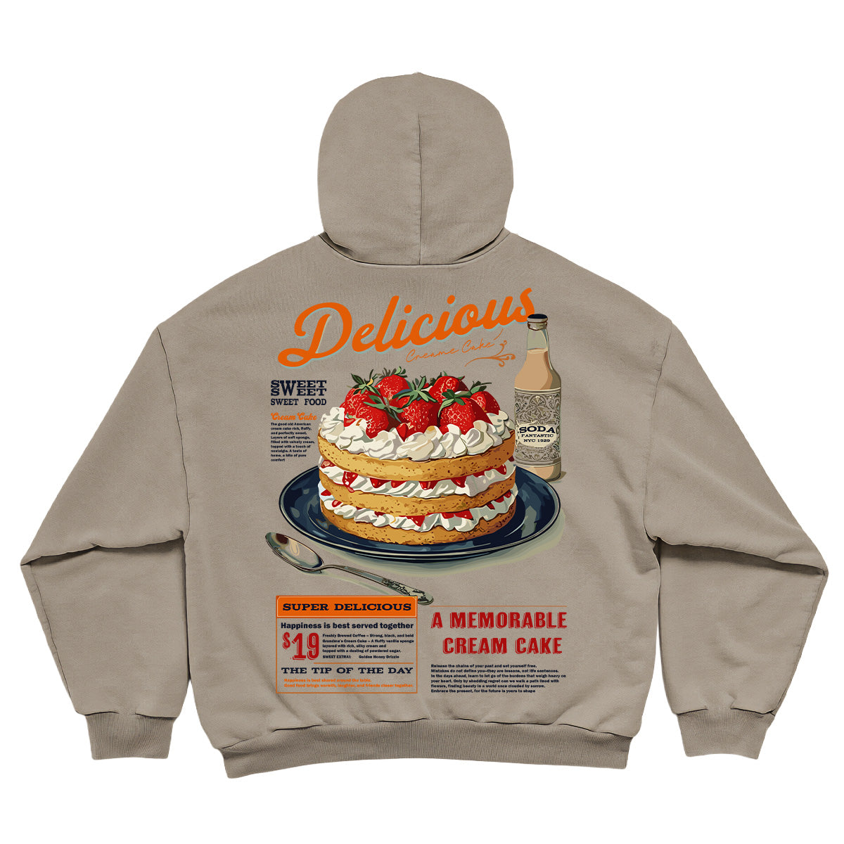 CREAM CAKE OVERSIZED VINTAGE HOODIE