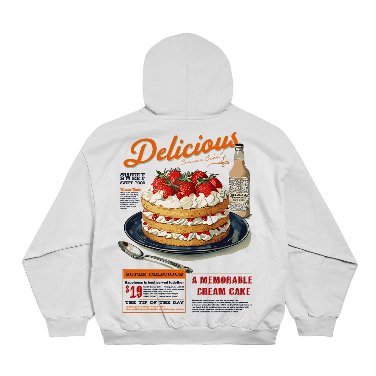 CREAM CAKE OVERSIZED VINTAGE HOODIE