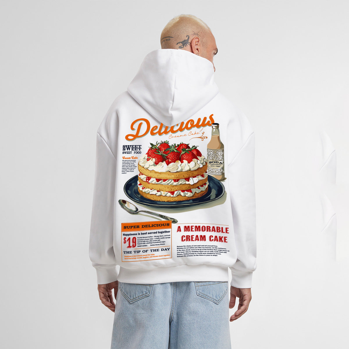 CREAM CAKE OVERSIZED VINTAGE HOODIE