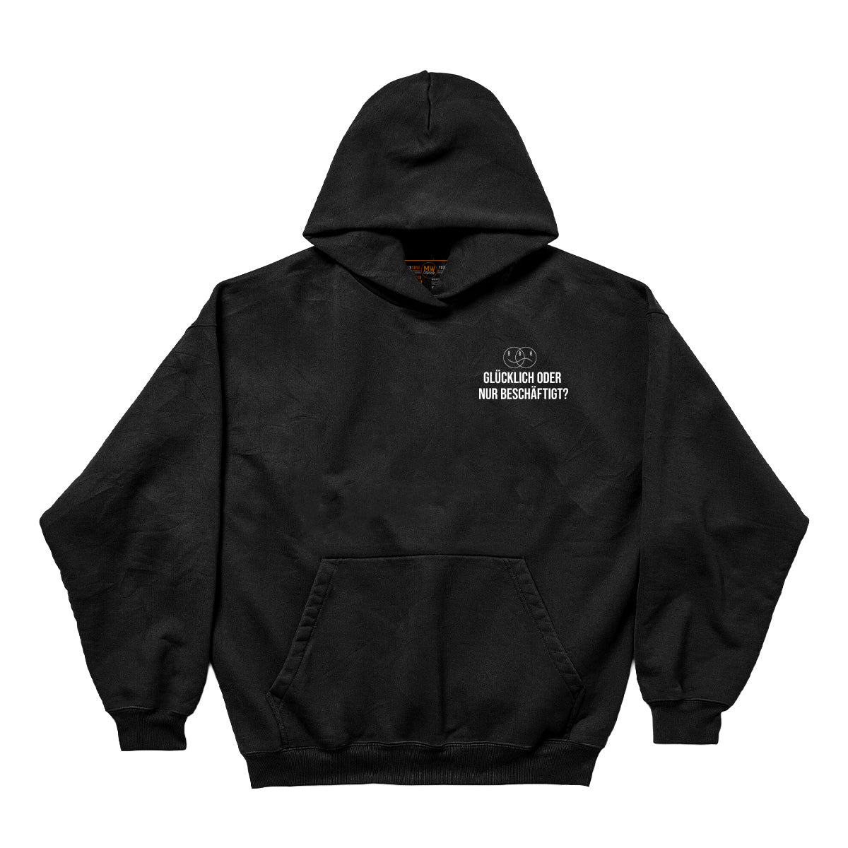 GLÜCKLICH ODER NUR BESCHÄFTIGT OVERSIZED CLASSIC HOODIE