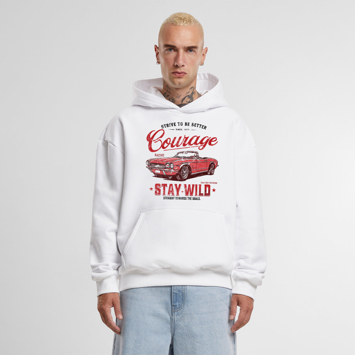 STAY WILD OVERSIZED VINTAGE HOODIE