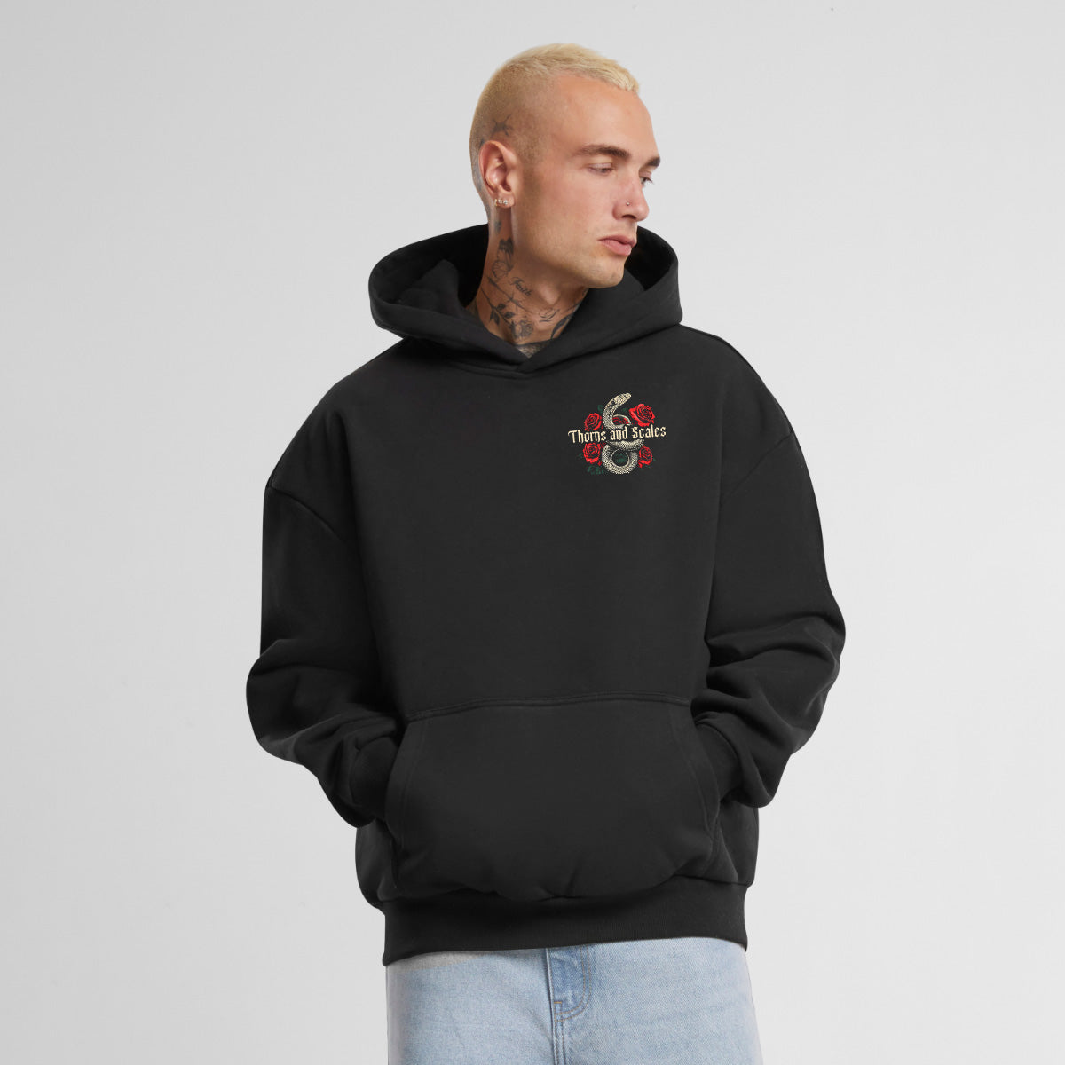 THORNS AND SCALES OVERSIZED URBAN HOODIE