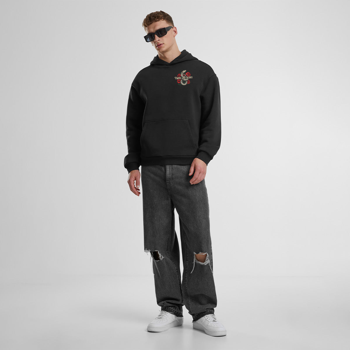 THORNS AND SCALES OVERSIZED URBAN HOODIE