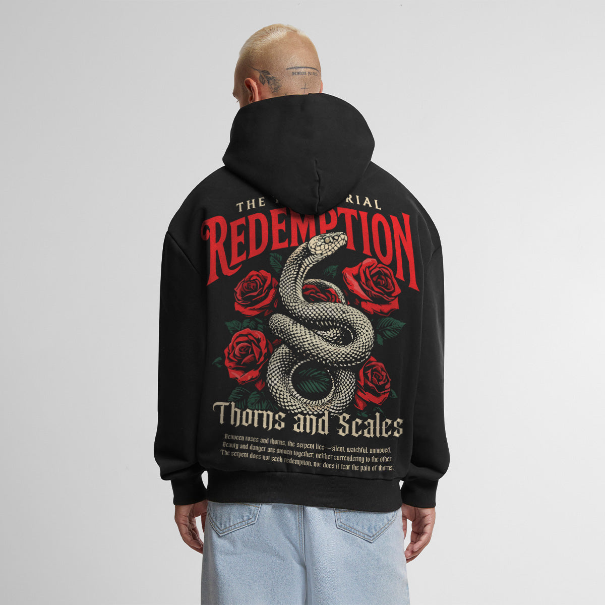 THORNS AND SCALES OVERSIZED URBAN HOODIE
