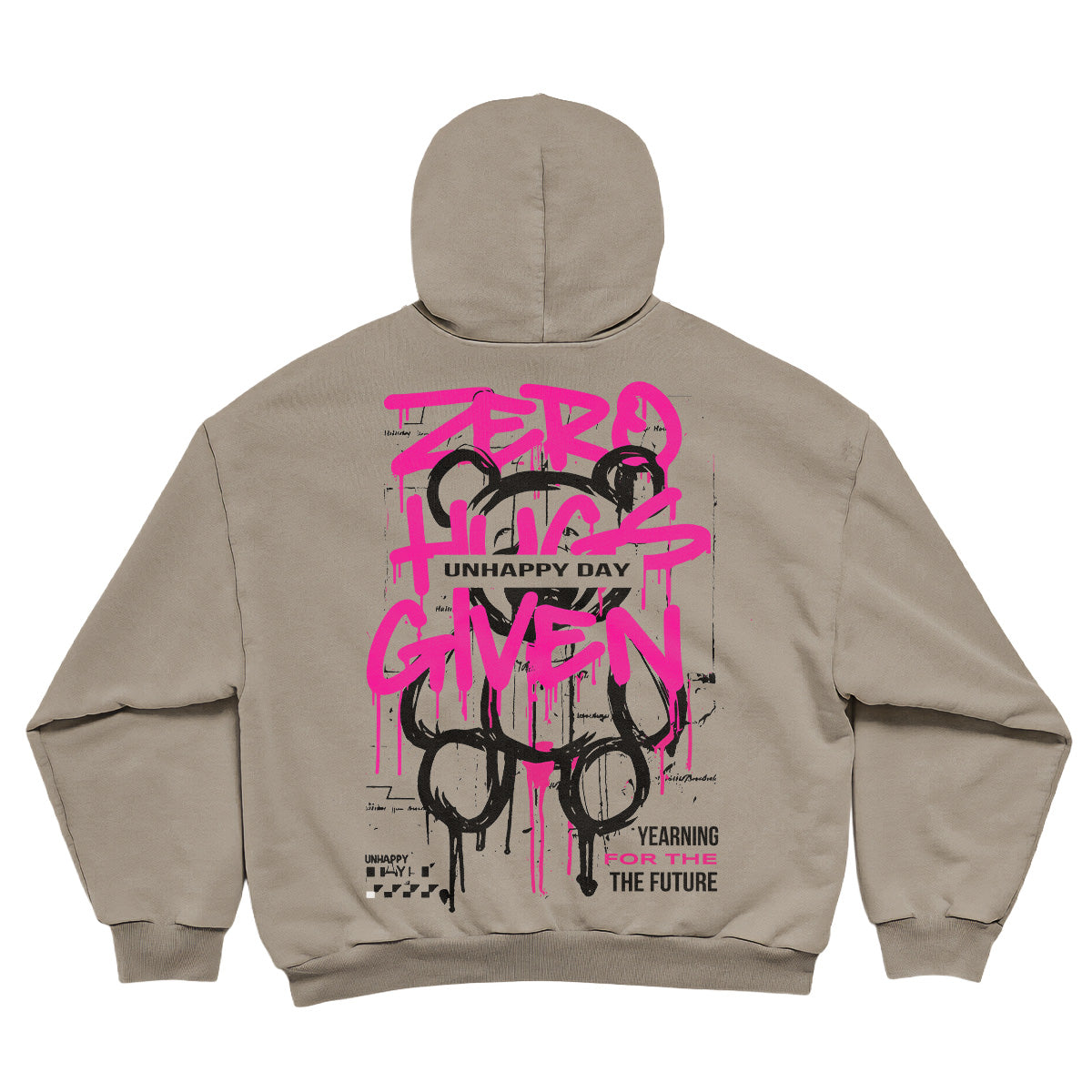 UNHAPPY DAY OVERSIZED URBAN HOODIE