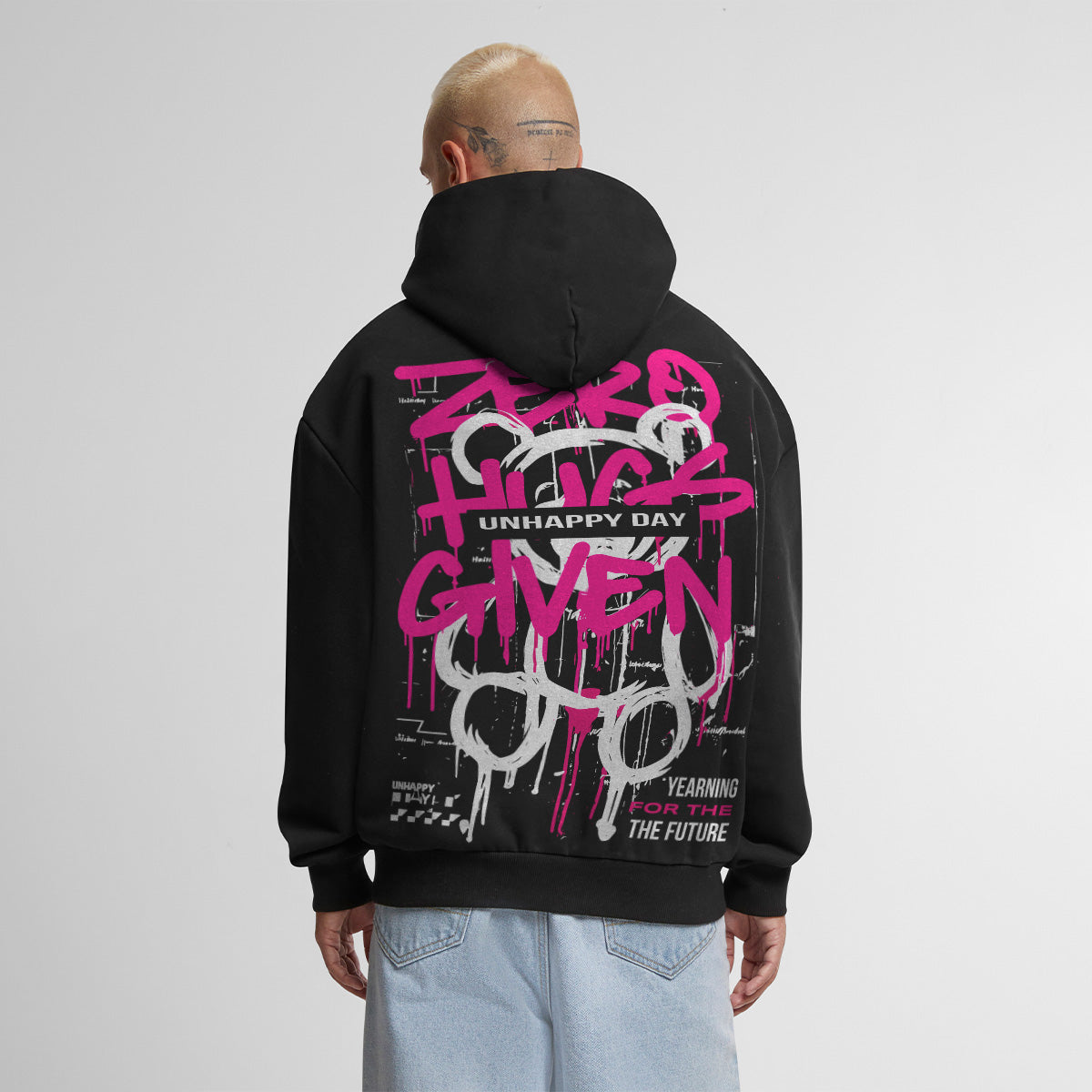 UNHAPPY DAY OVERSIZED URBAN HOODIE