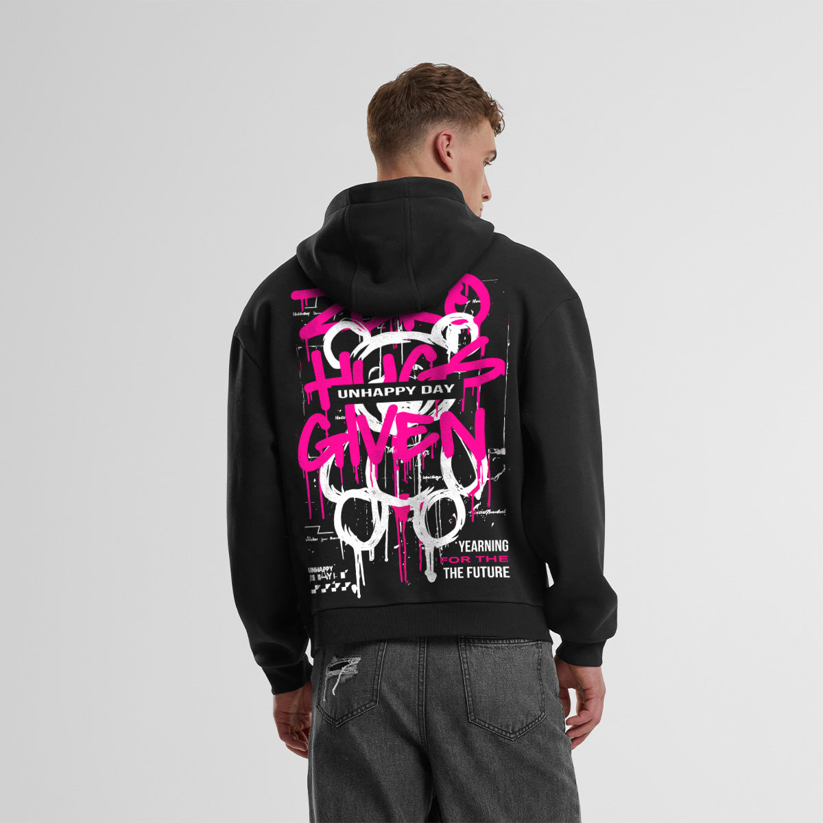 UNHAPPY DAY OVERSIZED URBAN HOODIE