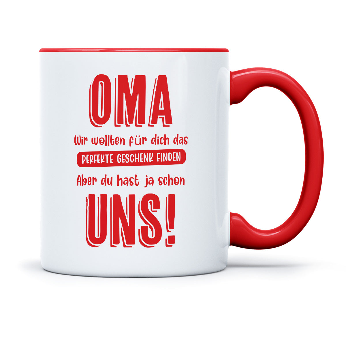 OMA WIR WOLLTEN FÜR DICH DAS BESTE GESCHENK FINDEN - TASSE