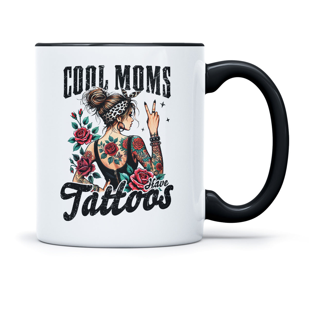 COOL MOMS HAVE TATTOOS - TASSE