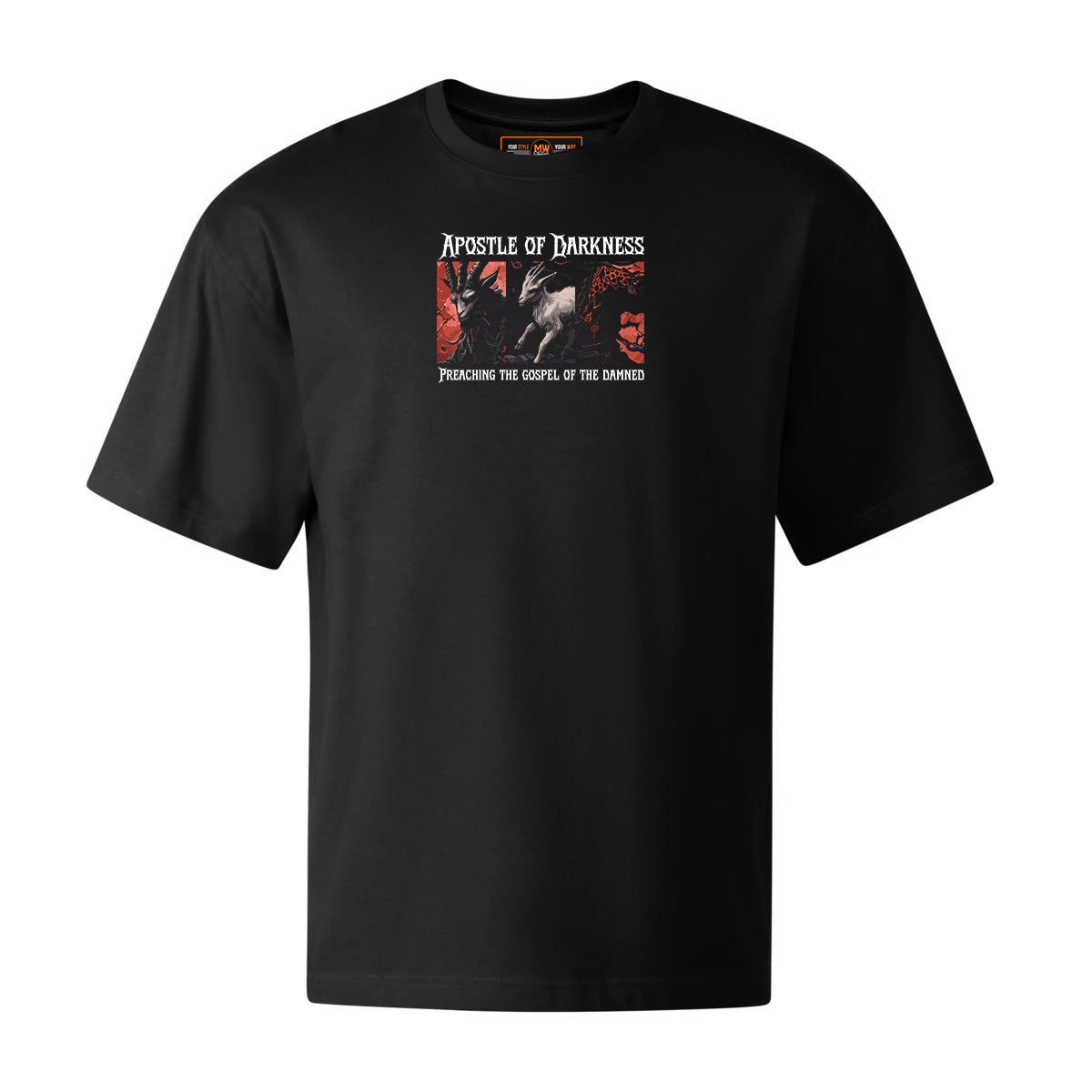 APOSTEL OF DARKNESS OVERSIZED SATANIC TEE | PRINTWEAR