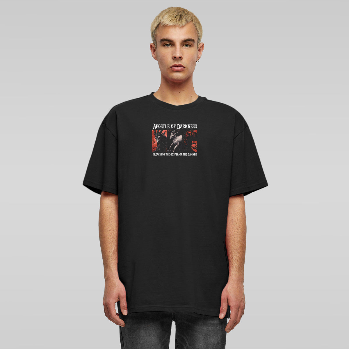 APOSTEL OF DARKNESS OVERSIZED SATANIC TEE | PRINTWEAR