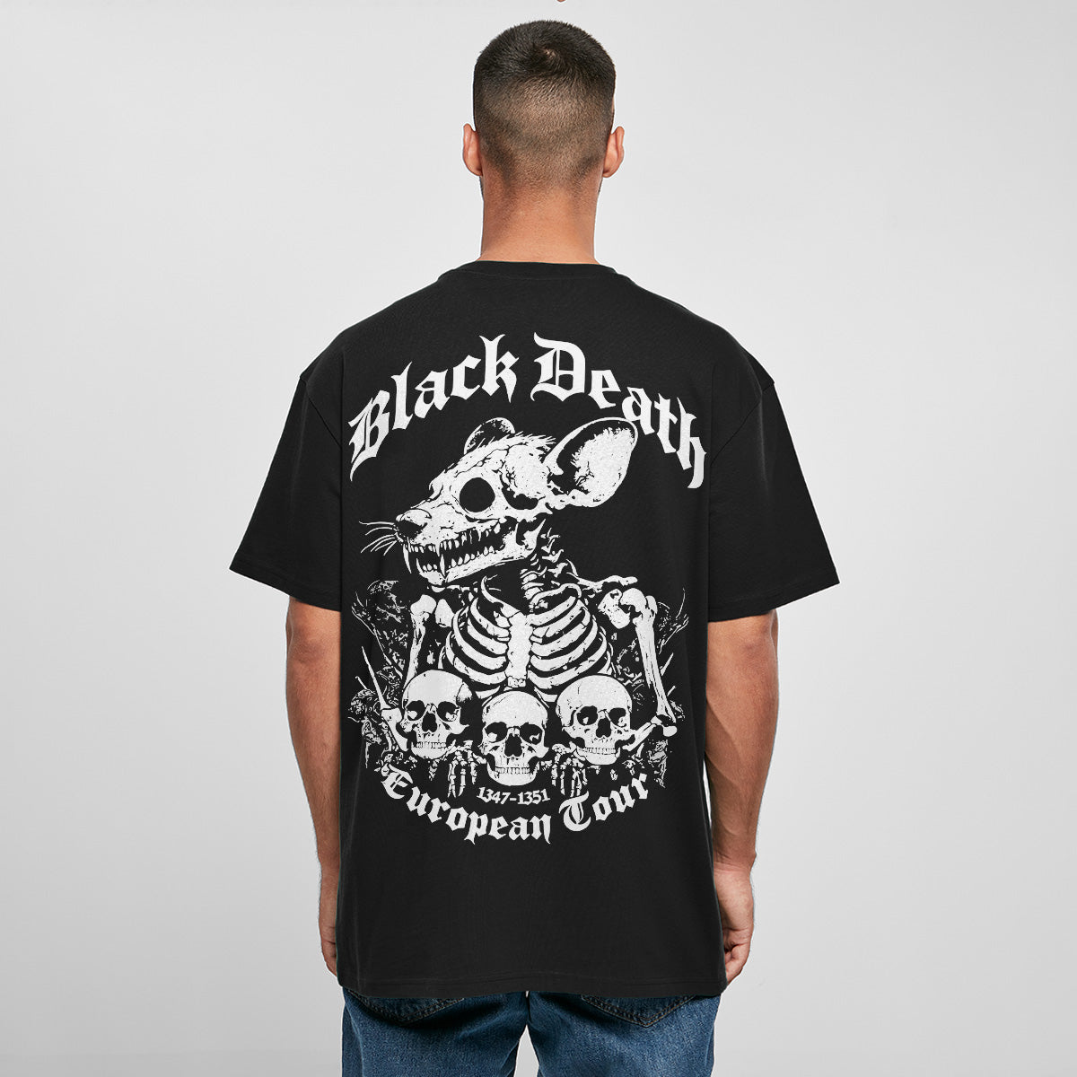 BLACK DEATH OVERSIZED GOTHIC TEE | STREETWEAR
