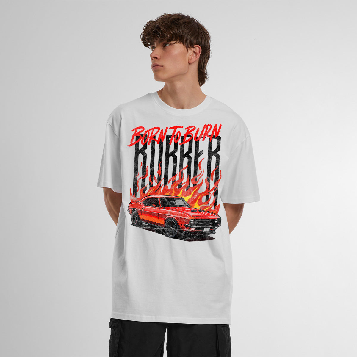 BORN TO BURN OVERSIZED TEE | PRINTWEAR