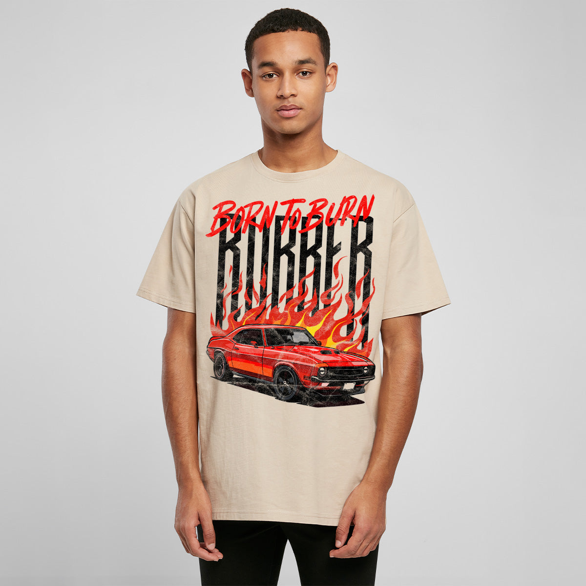 BORN TO BURN OVERSIZED TEE | PRINTWEAR