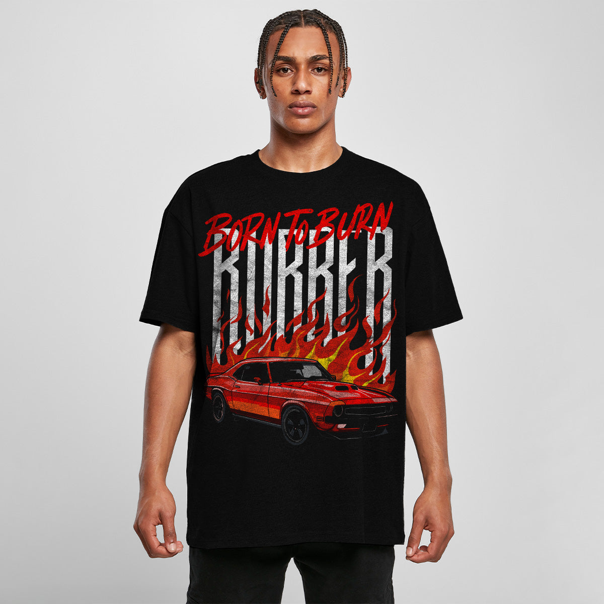BORN TO BURN OVERSIZED TEE | PRINTWEAR