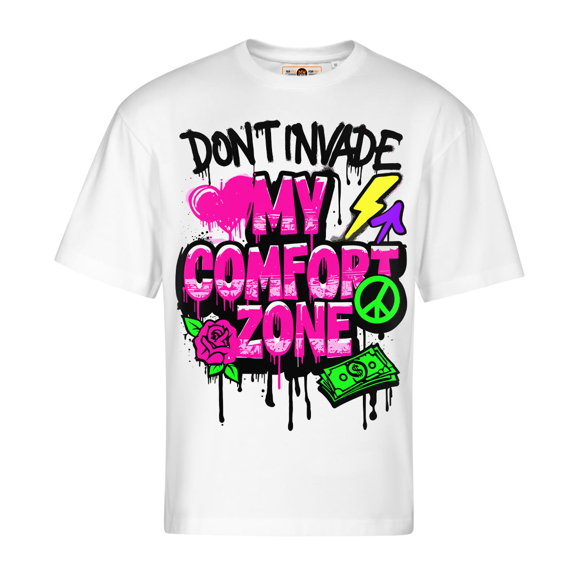 COMFORT ZONE OVERSIZED GRAFFITI TEE | STREETWEAR