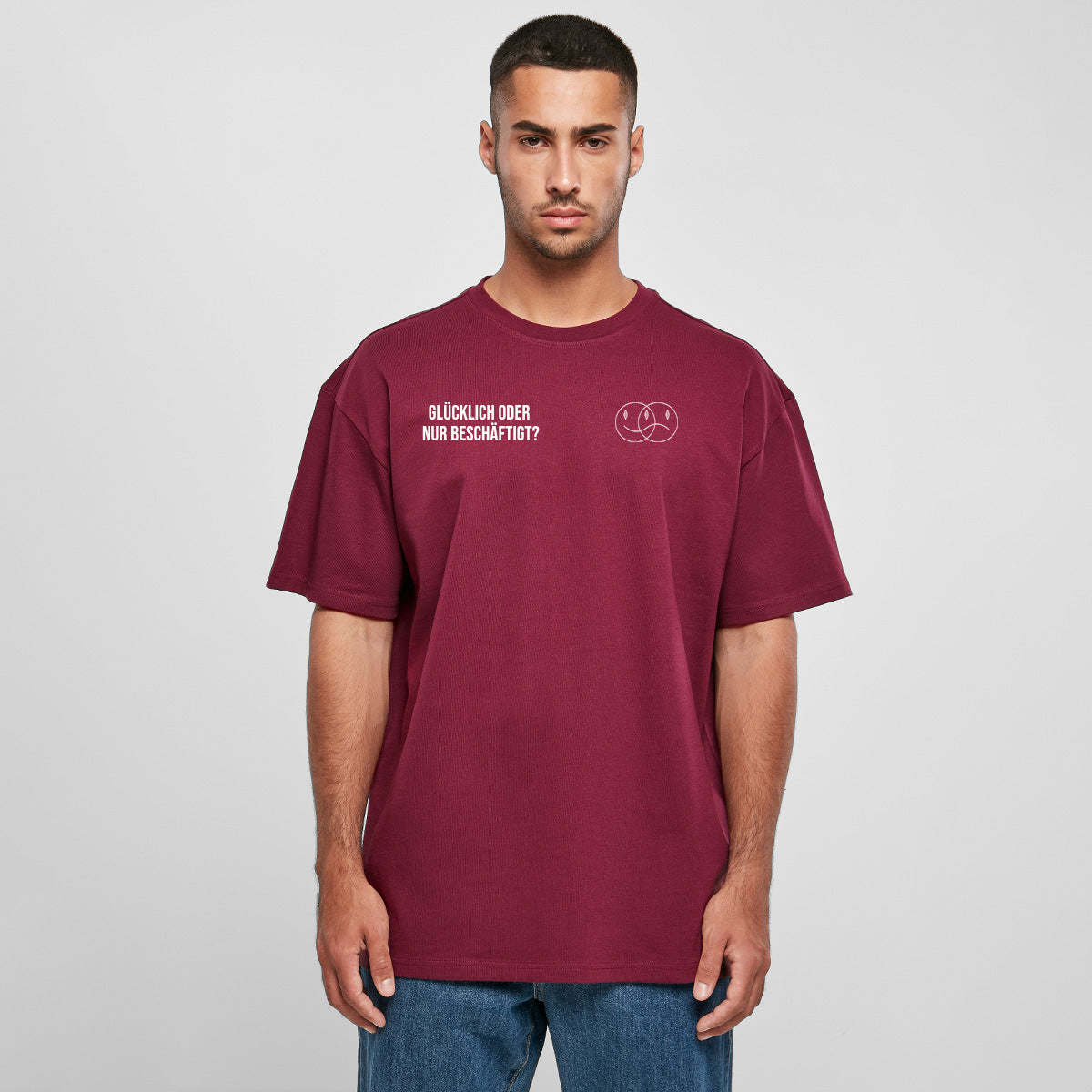 GLÜCKLICH ODER NUR BESCHÄFTIGT OVERSIZED CLASSIC TEE | STREETWEAR