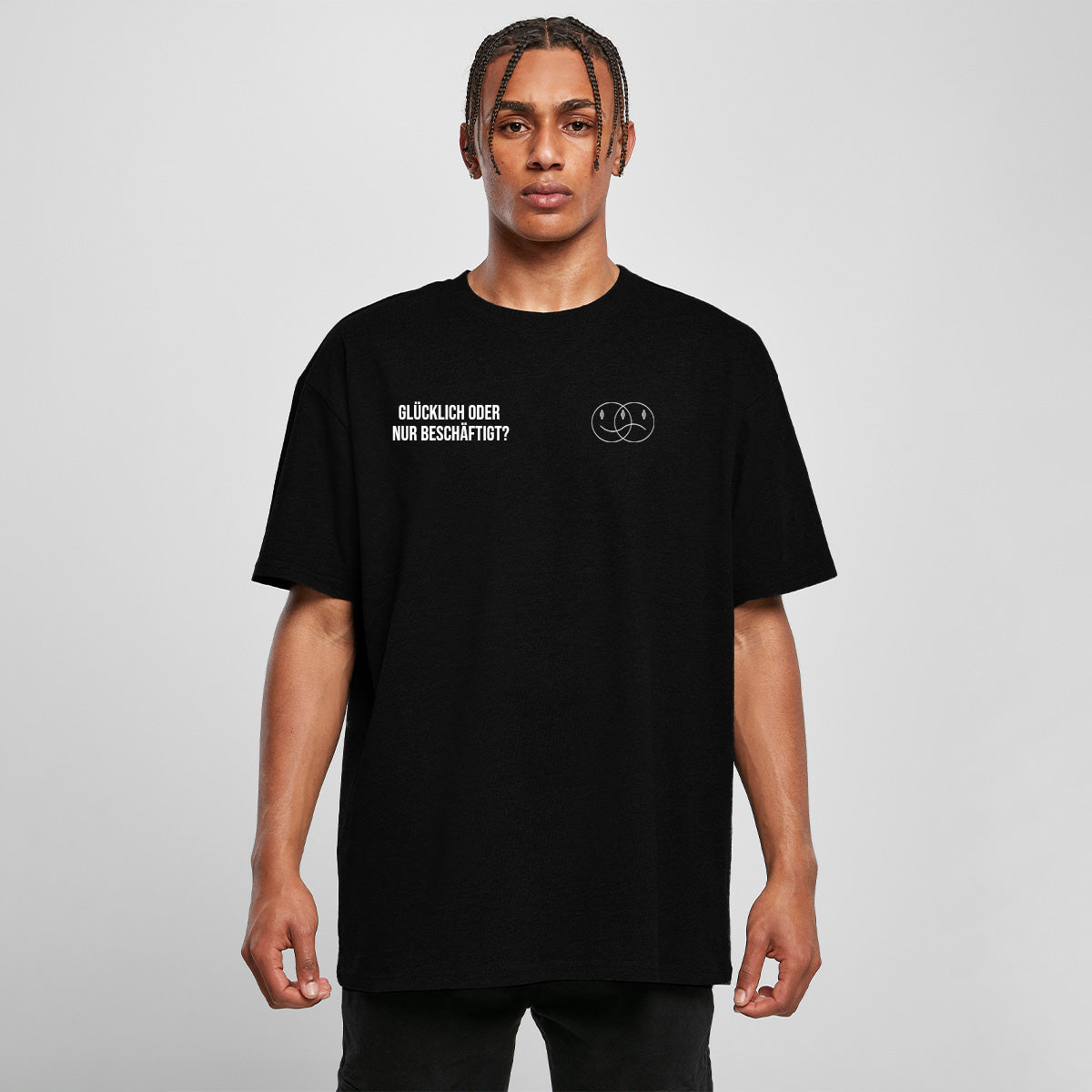 GLÜCKLICH ODER NUR BESCHÄFTIGT OVERSIZED CLASSIC TEE | STREETWEAR