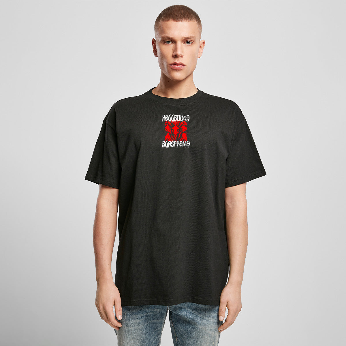 HELLBOUND BLASPHEMY OVERSIZED SATANIC TEE | STREETWEAR