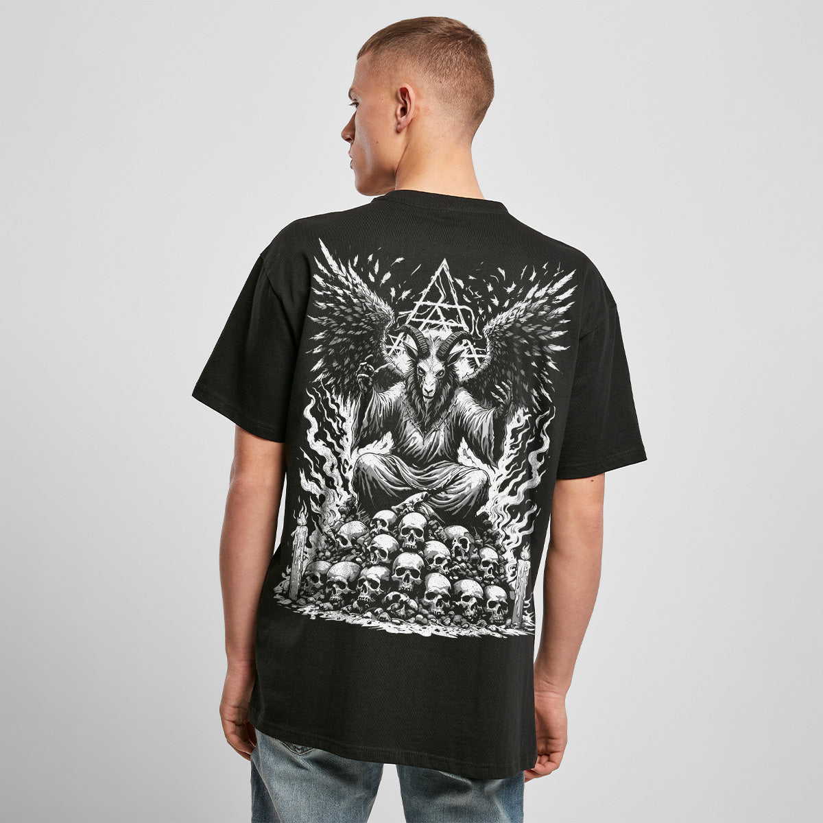 HELLBOUND BLASPHEMY OVERSIZED SATANIC TEE | STREETWEAR
