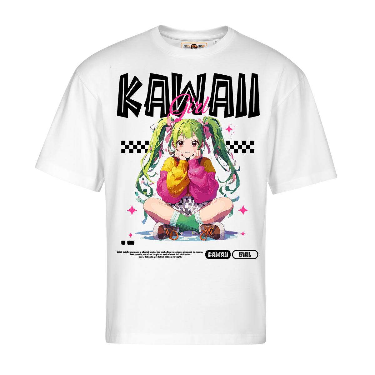 KAWAII GIRL OVERSIZED ANIME TEE | STREETWEAR