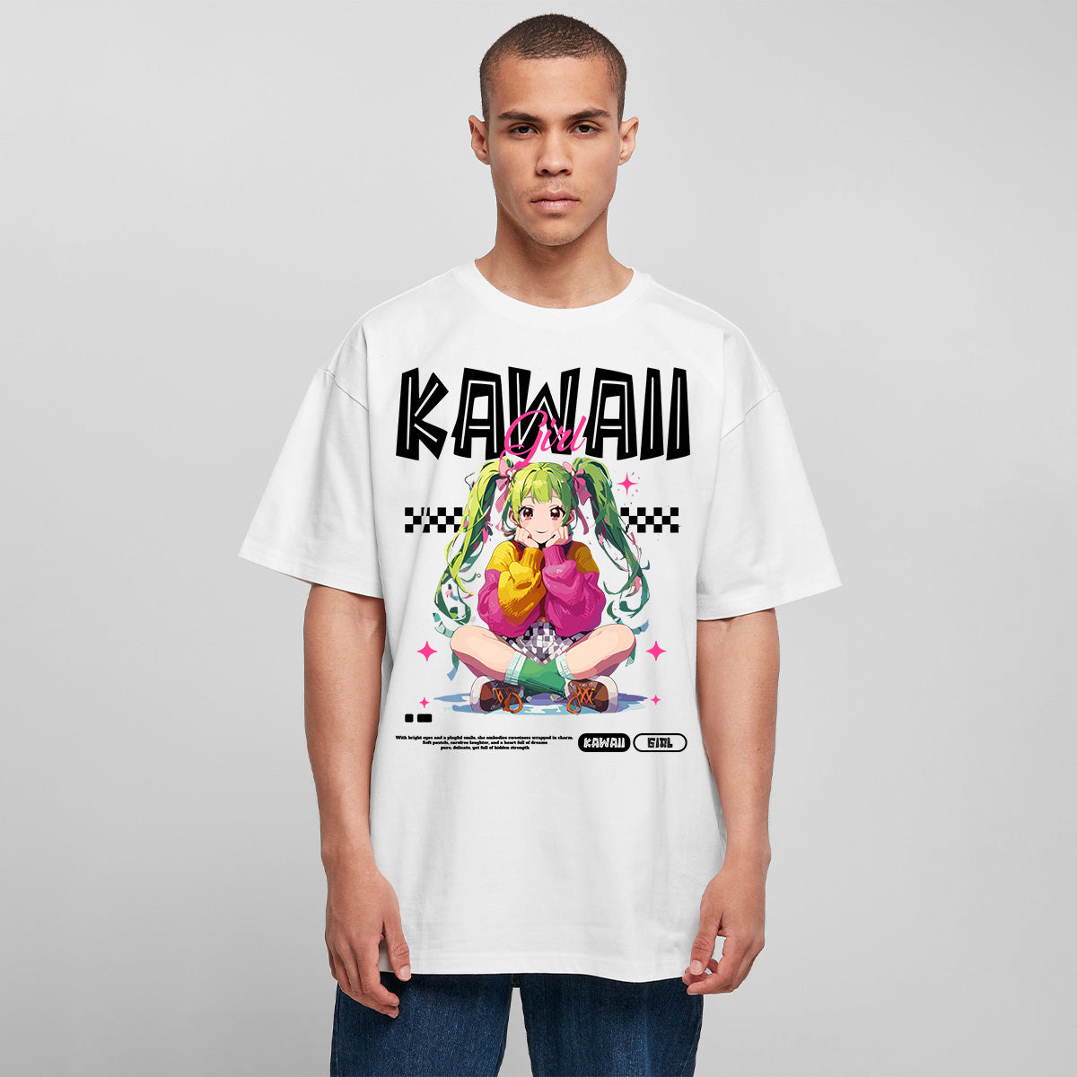 KAWAII GIRL OVERSIZED ANIME TEE | STREETWEAR