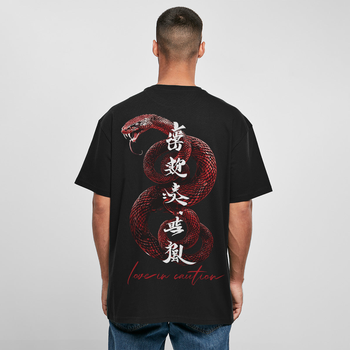 LOVE IN CAUTION OVERSIZED JAPAN TEE | STREETWEAR
