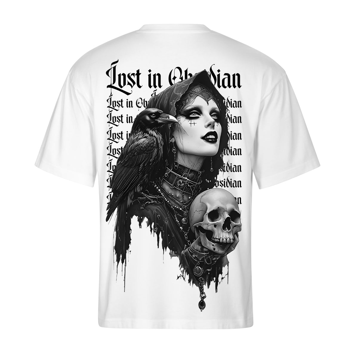 LOST IN OBSIDIAN OVERSIZED GOTHIC TEE | STREETWEAR