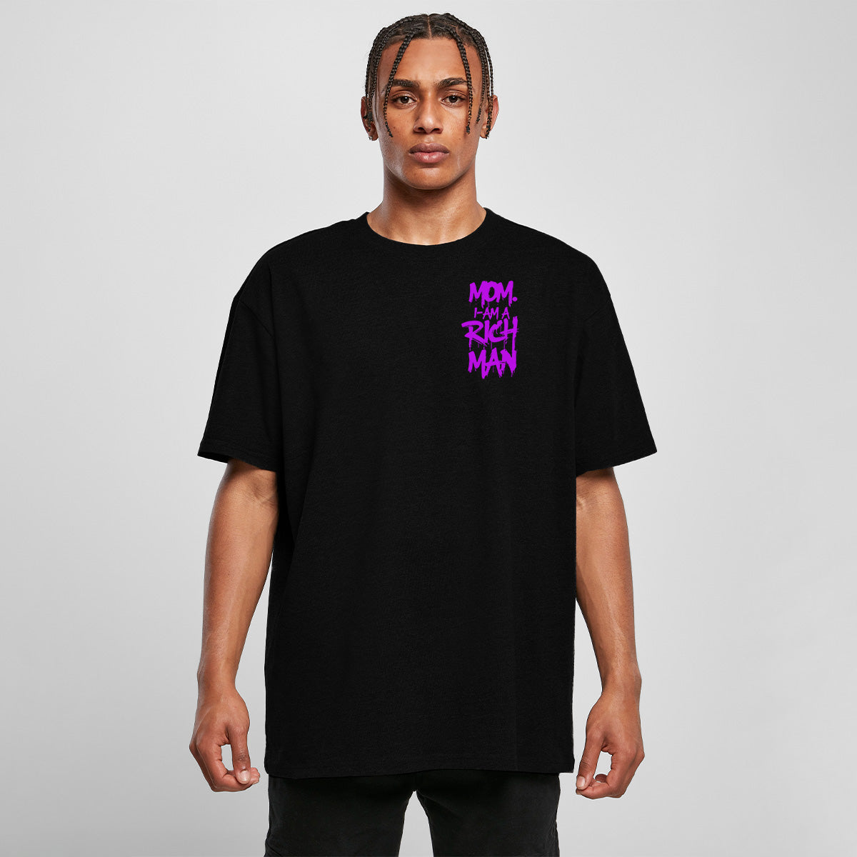 MOM I AM A RICH MAN OVERSIZED CLASSIC TEE | STREETWEAR