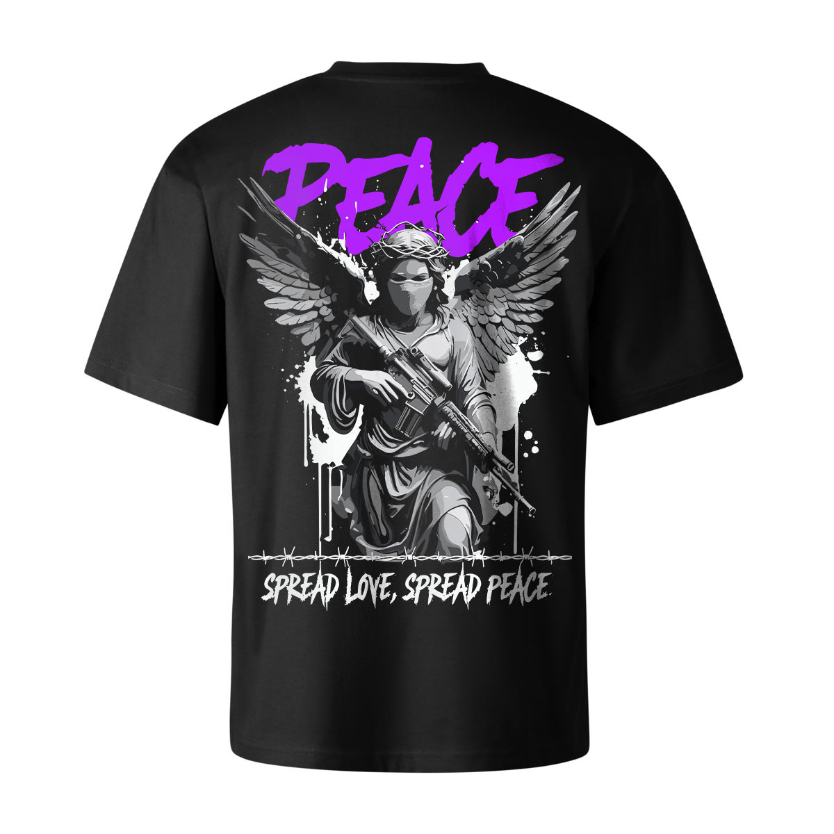 LOVE AND PEACE OVERSIZED URBAN TEE | PRINTWEAR
