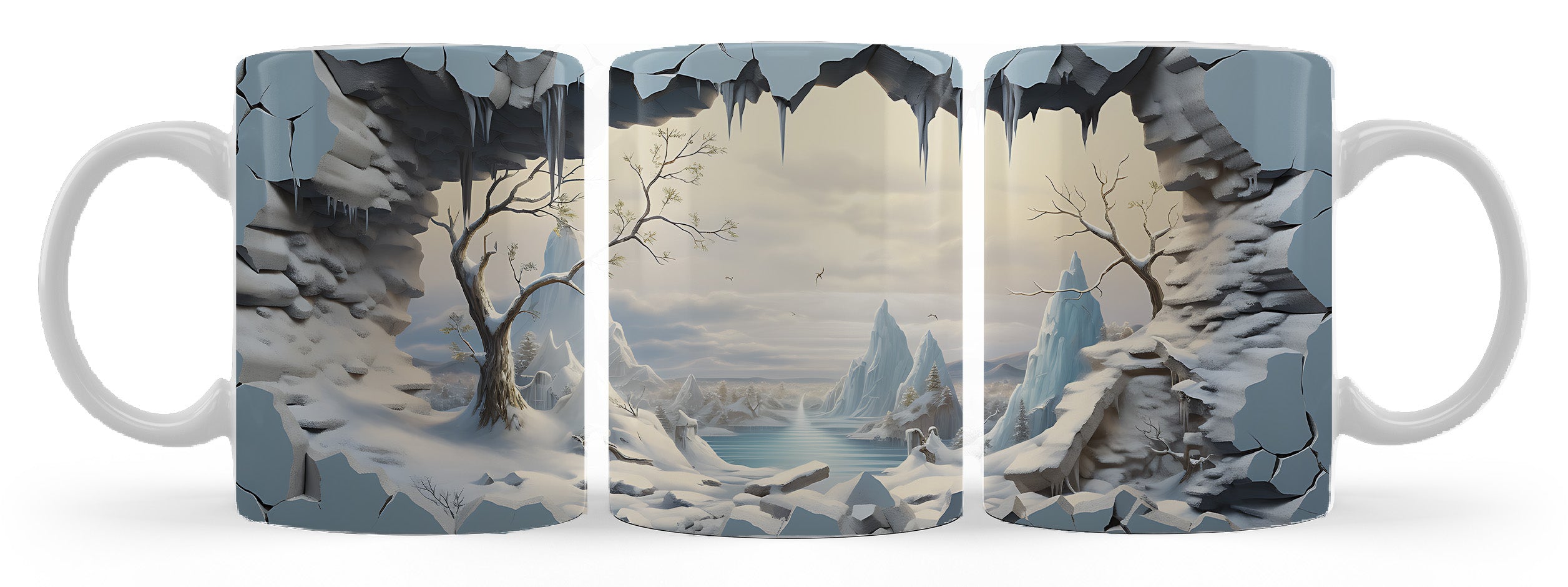 Schneelandschaft "MEDELPAD" - 3D TASSE