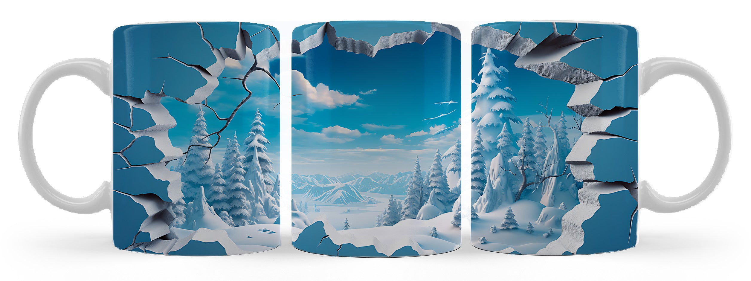 Schneelandschaft "VÄSTERBOTTEN" - 3D TASSE