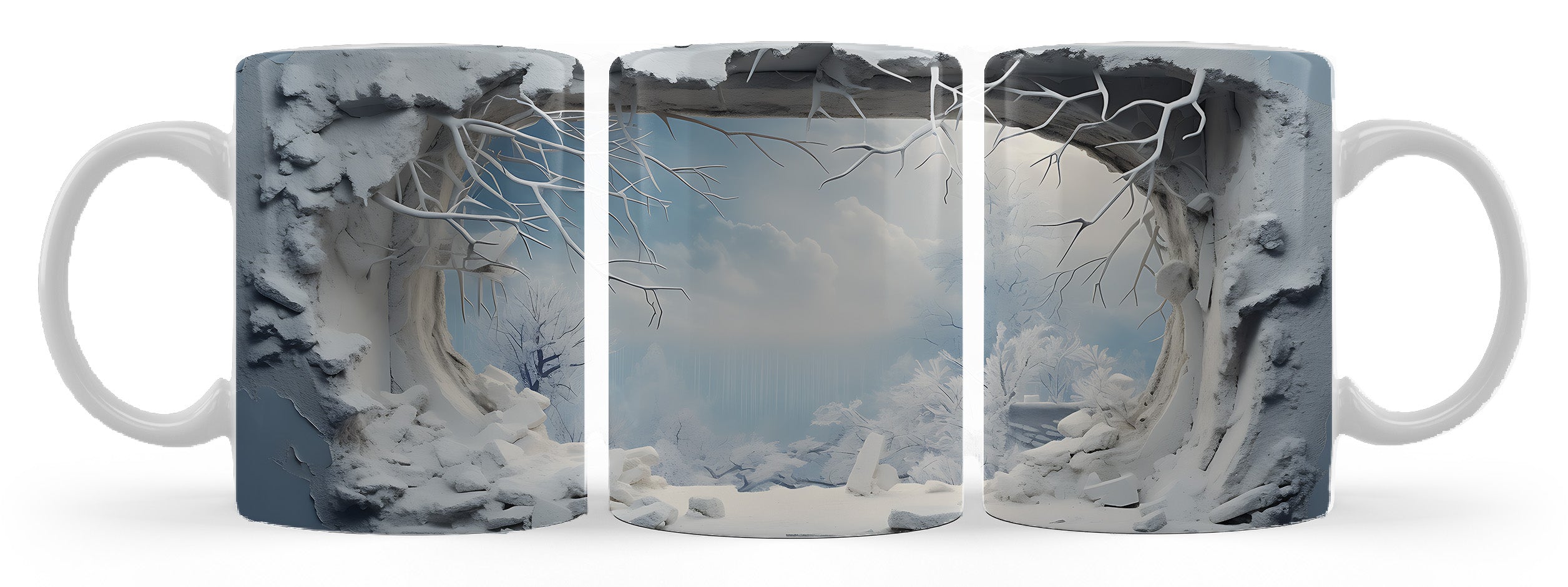 Schneelandschaft "ABISKO" - 3D TASSE