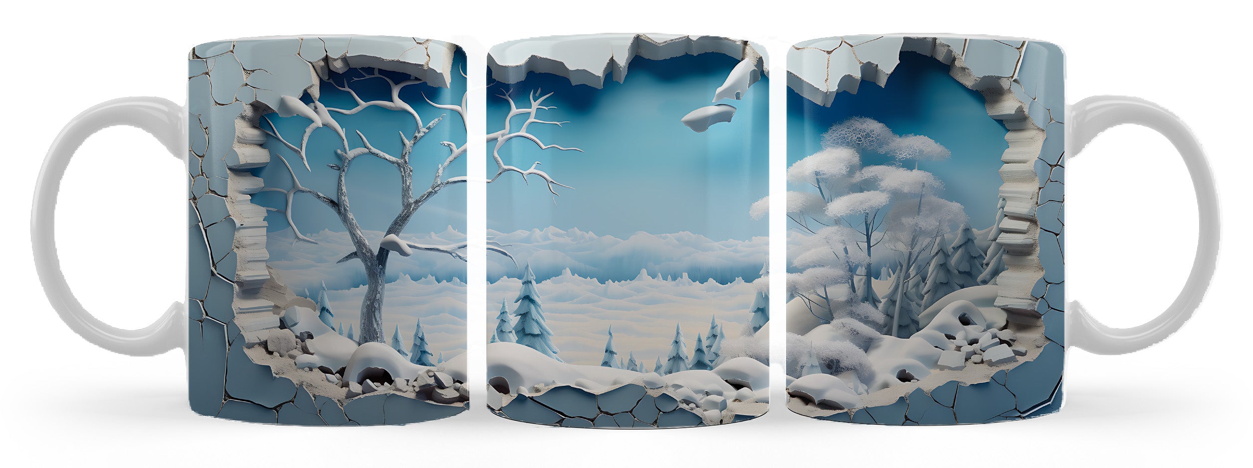 Schneelandschaft "NORRBOTTEN" - 3D TASSE