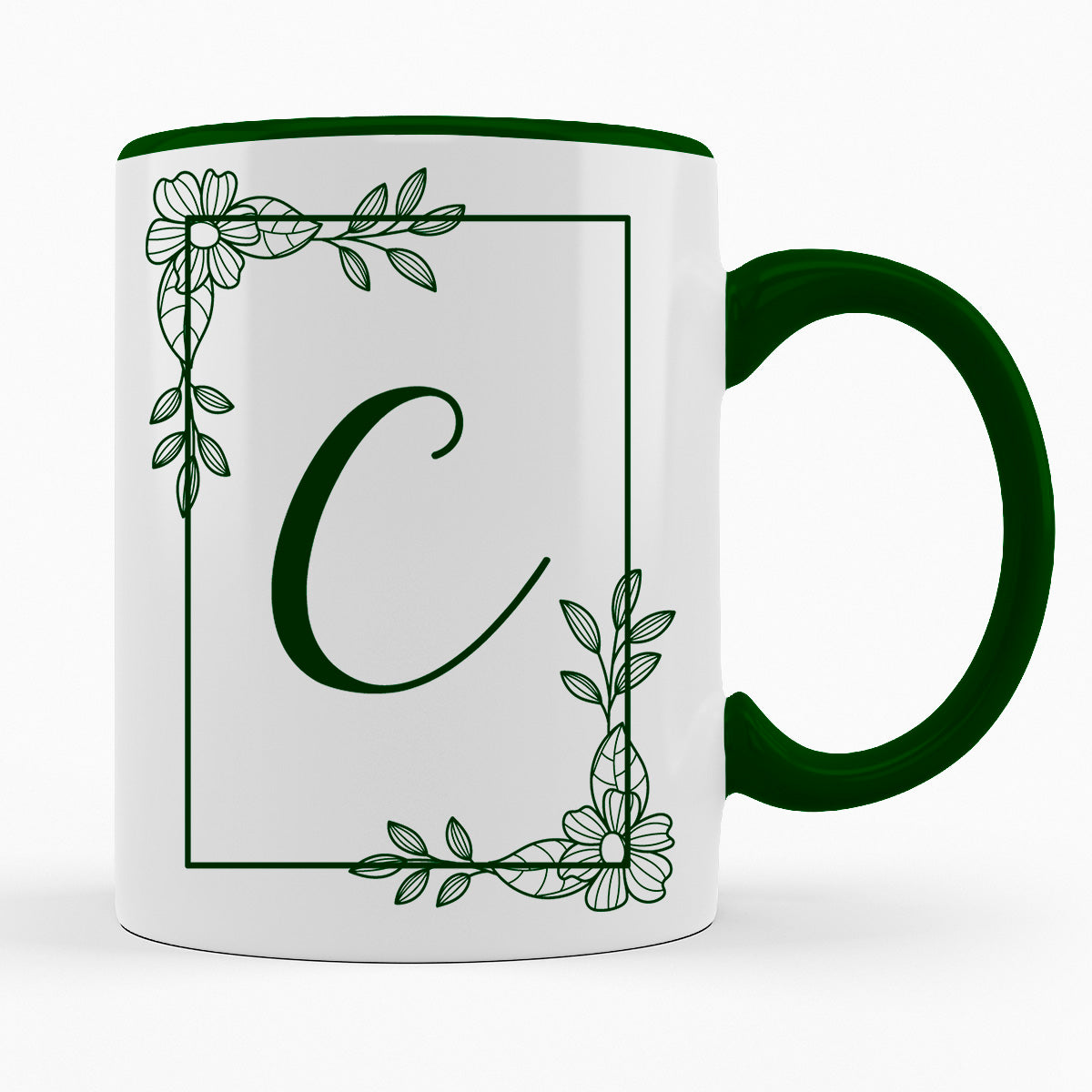 A-Z Buchstaben | Alphabet - TASSE IN DUNKELGRÜN