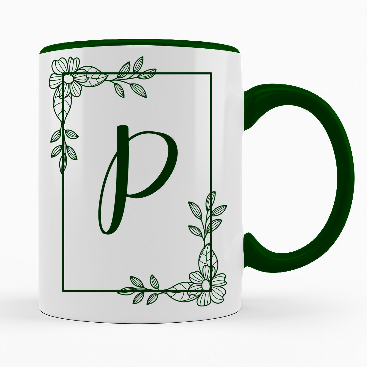 A-Z Buchstaben | Alphabet - TASSE IN DUNKELGRÜN