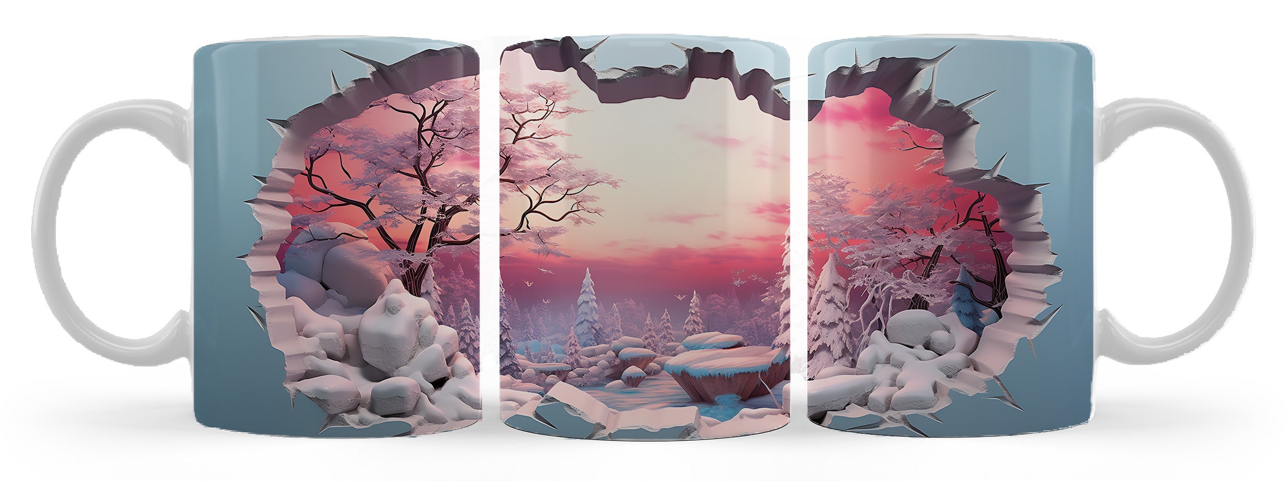 Schneelandschaft "HÄRJEDALEN" - 3D TASSE