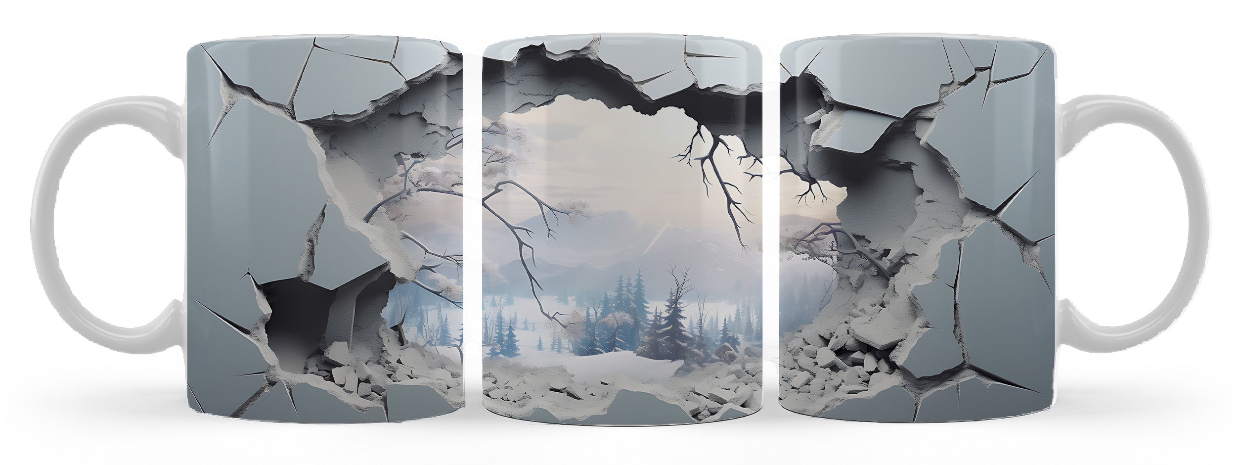 Schneelandschaft "HÄLSINGLAND" - 3D TASSE