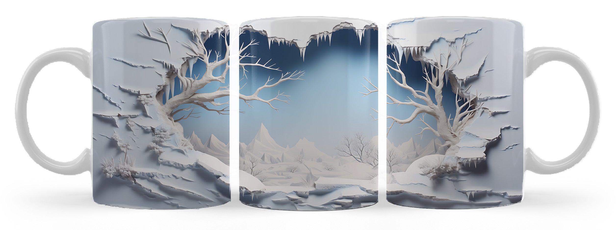 Schneelandschaft "STÄLOLUOKTA" - 3D TASSE